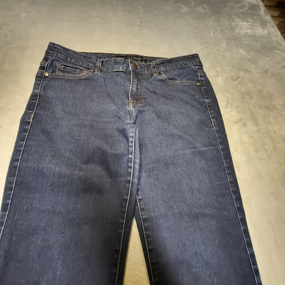 Calvin Klein Jeans Jeans Womens 10 Blue Straight Dark Wash Stretch 5-Pocket